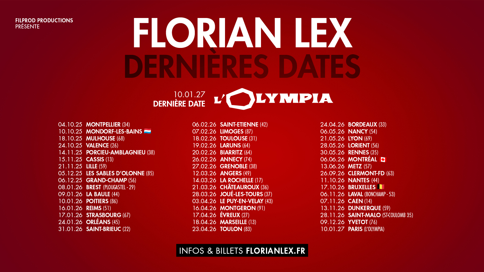 Florian Lex en tournée